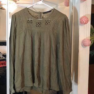 Abercrombie green long sleeve